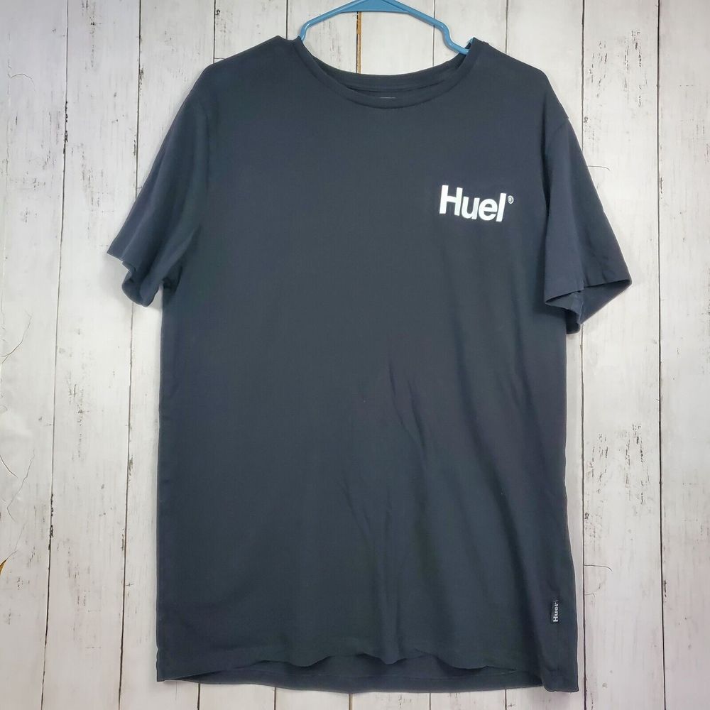 Huel Shirt Adult Extra Large Black Short Sleeve Active Outdoor Casual Men's